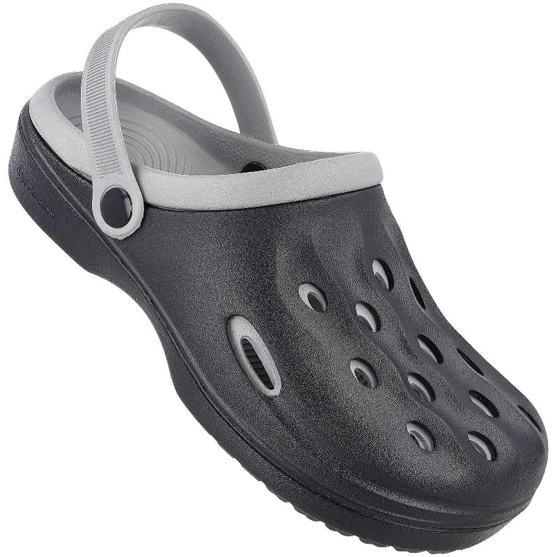 Walkaroo Men's Clogs  - WC4840 Black Grey