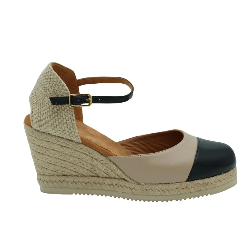 UNISA  Camel and Black Espadrille CAVA