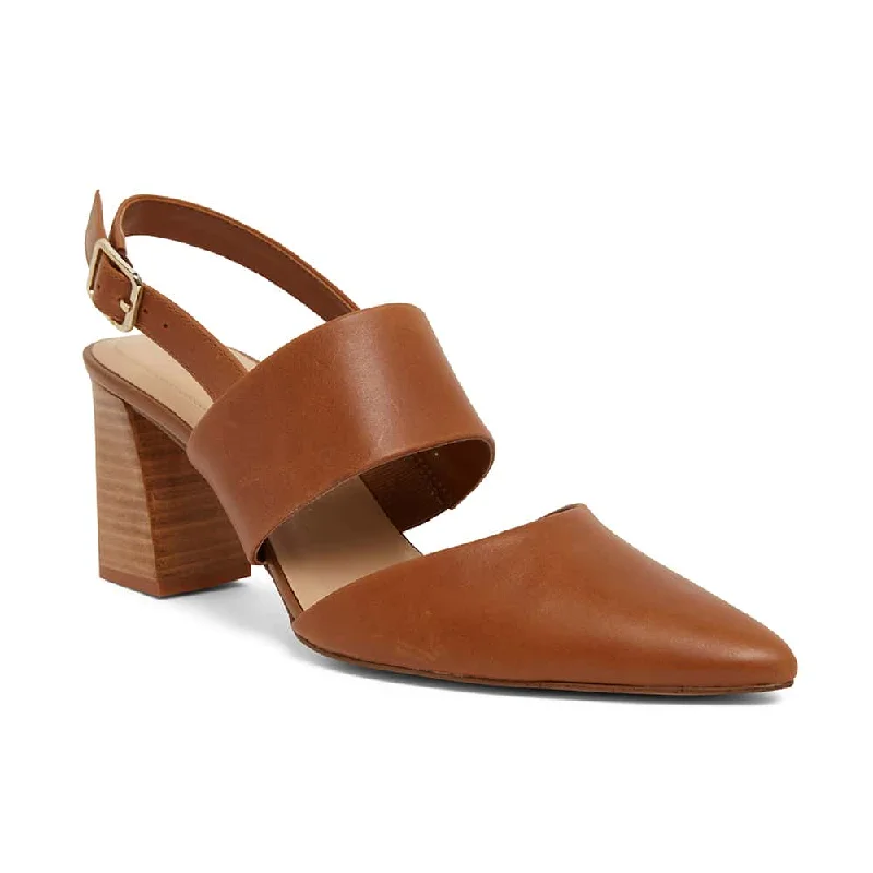 Kitson Heel in Cognac Leather