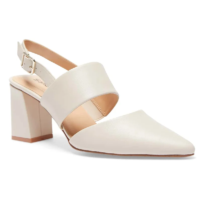 Kitson Heel in Ivory Leather