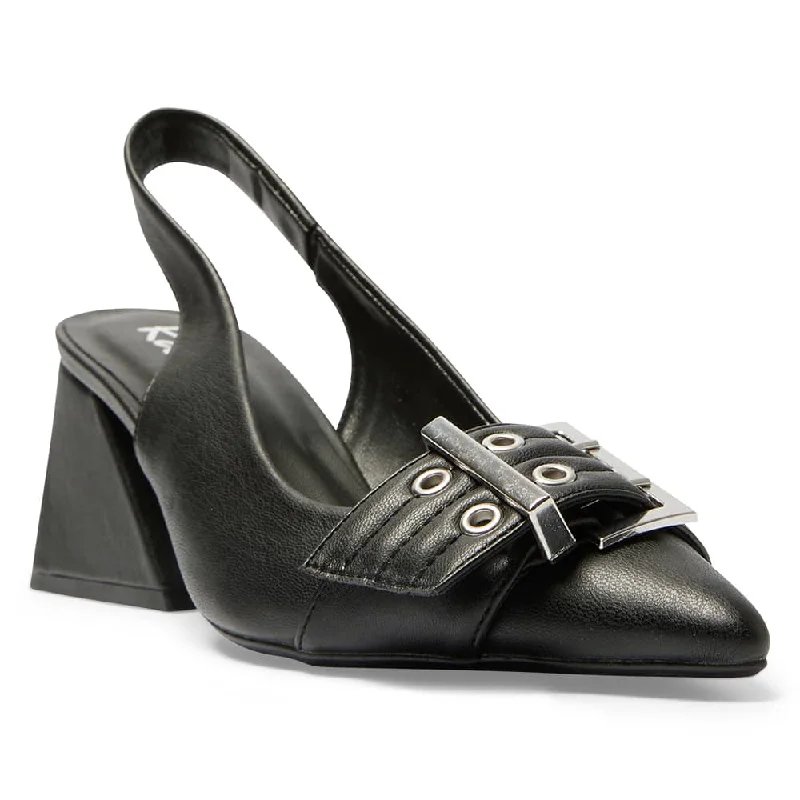 Legacy Heel in Black Smooth