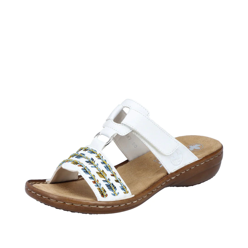 60867-80 White Multi Velcro Slide