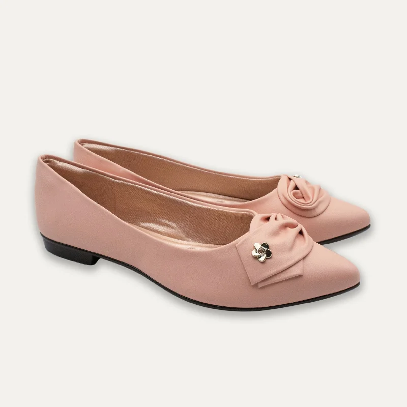 Carmen Apricot Pointed Toe Flats