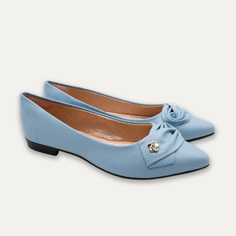 Carmen Blue Pointed Toe Flats