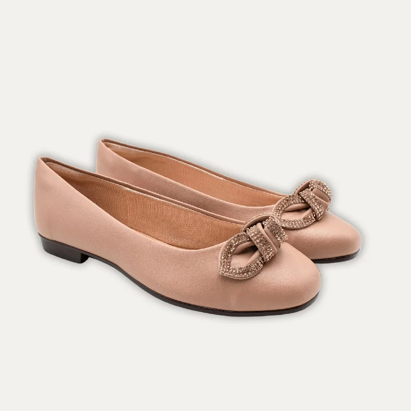 Catalina Crystal Bow Antique Ballet Flats