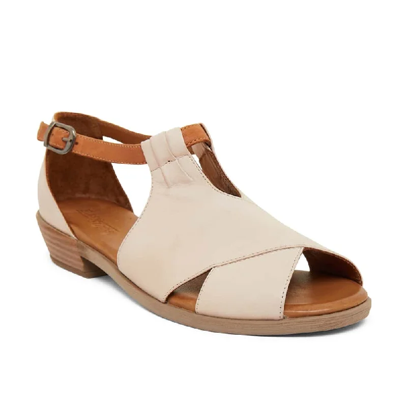 Laguna Sandal in Blush And Cognac Leather